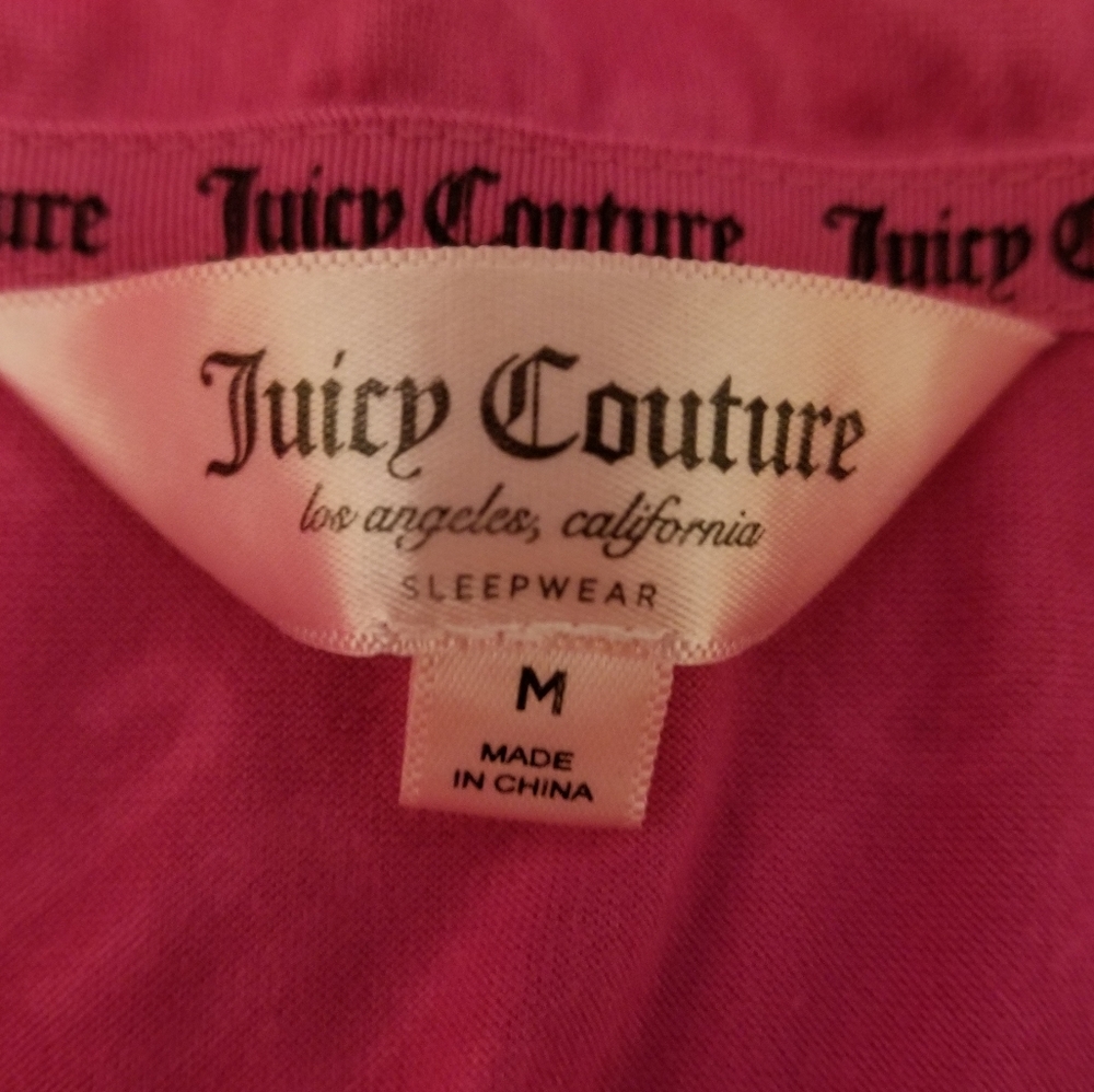 Juicy Couture Sleepwear Shirt Women's Size M Color Pink - Picture 3 of 7
